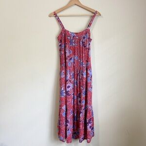 chinese dress ladies Pink Amaryllis Floral Cisco Maxi Dress